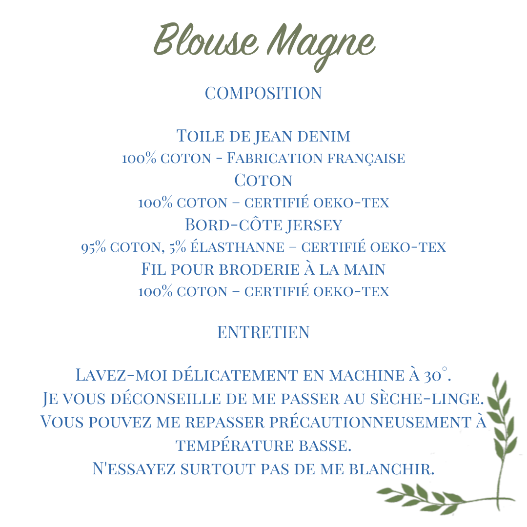 Blouse Magne, manches longues, tout-petits