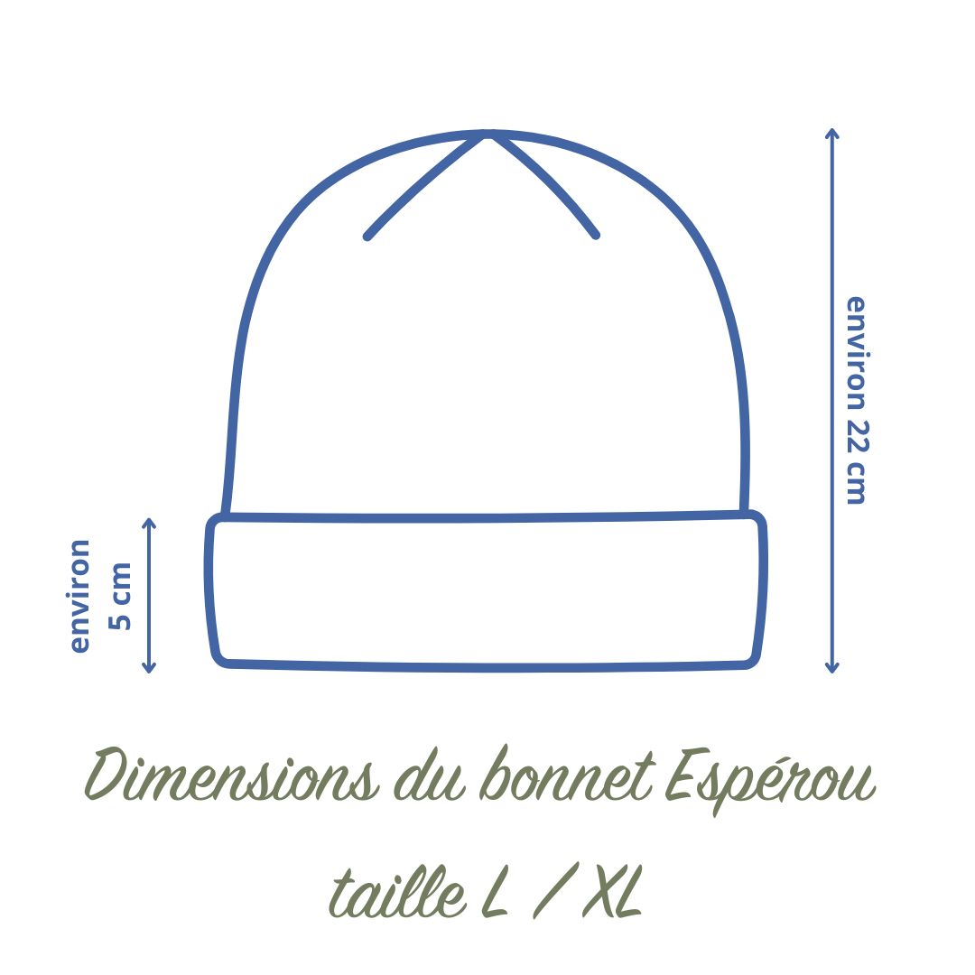 Bonnet Espérou - fil de laine unie