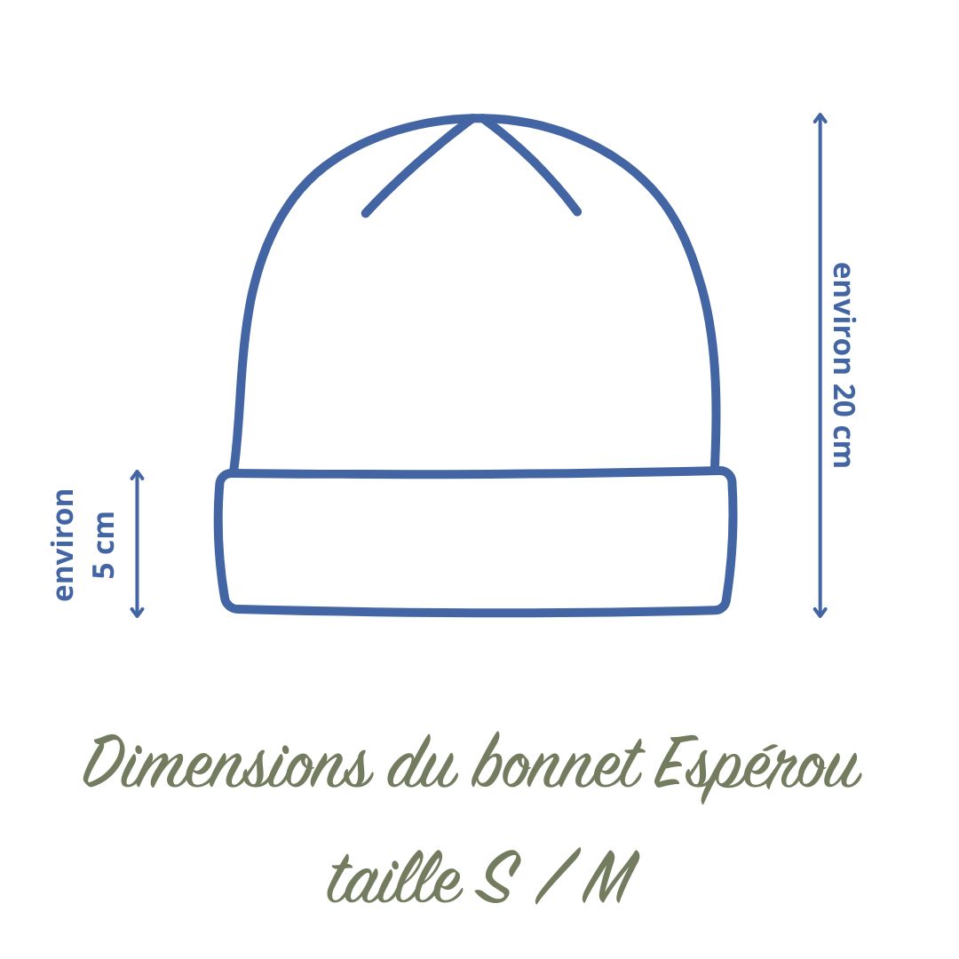 Bonnet Espérou - fil de laine unie