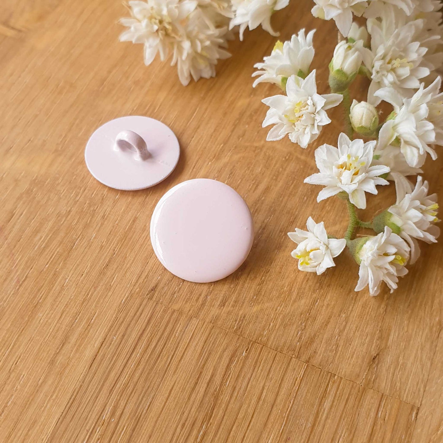 Bouton Abraham - Fleur de pêcher