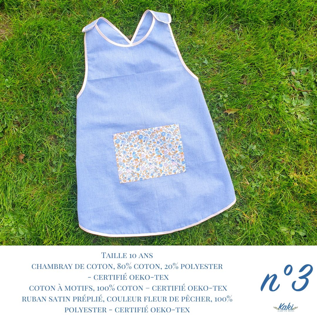 Tablier Mialet, les tons froids