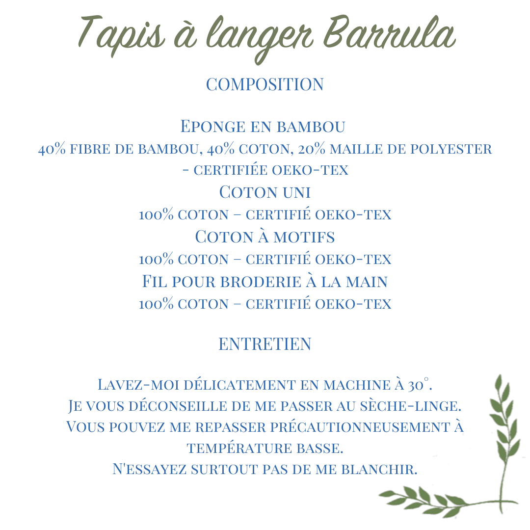Tapis à langer Barrula, les tons chauds