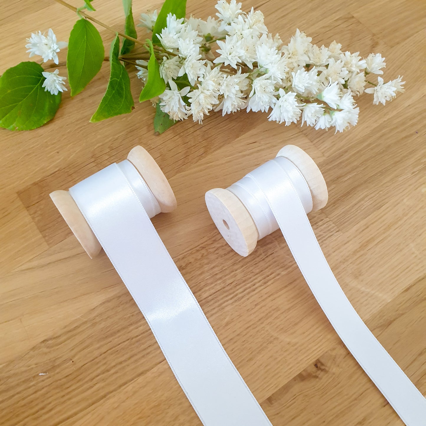 Satin ribbon - Snowdrop