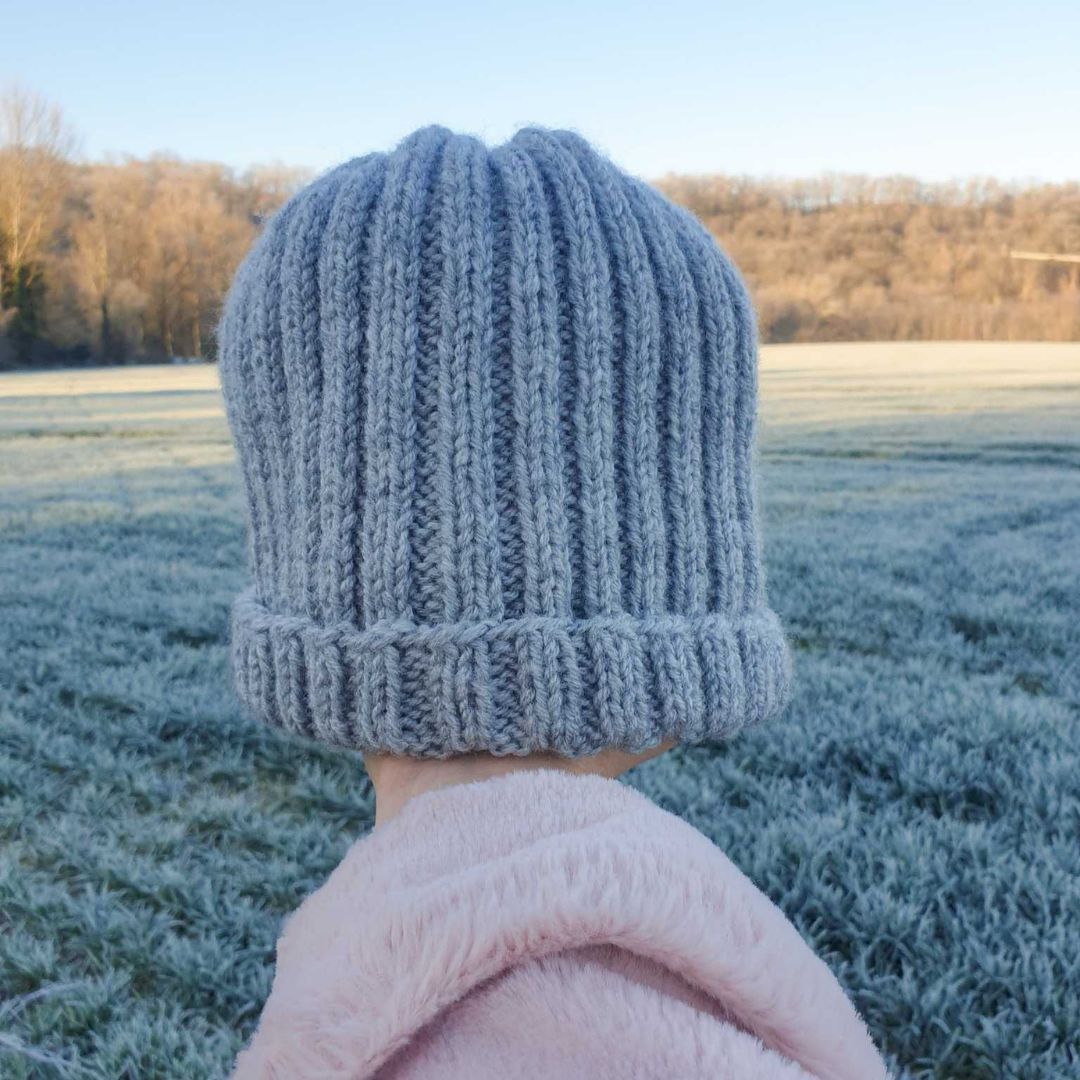 Bonnet Espérou - fil à tricoter couleur unie