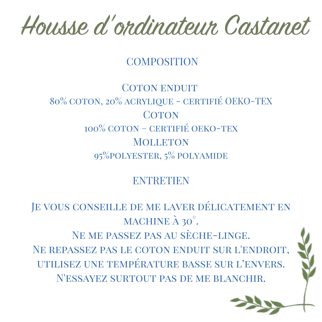 Housse pour ordinateur Castanet - les tons chauds