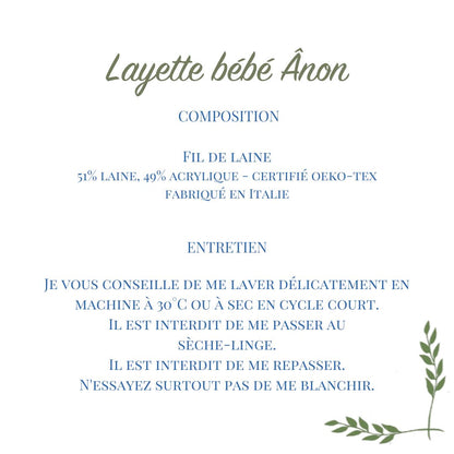 Layette bébé Ânon, les tons froids