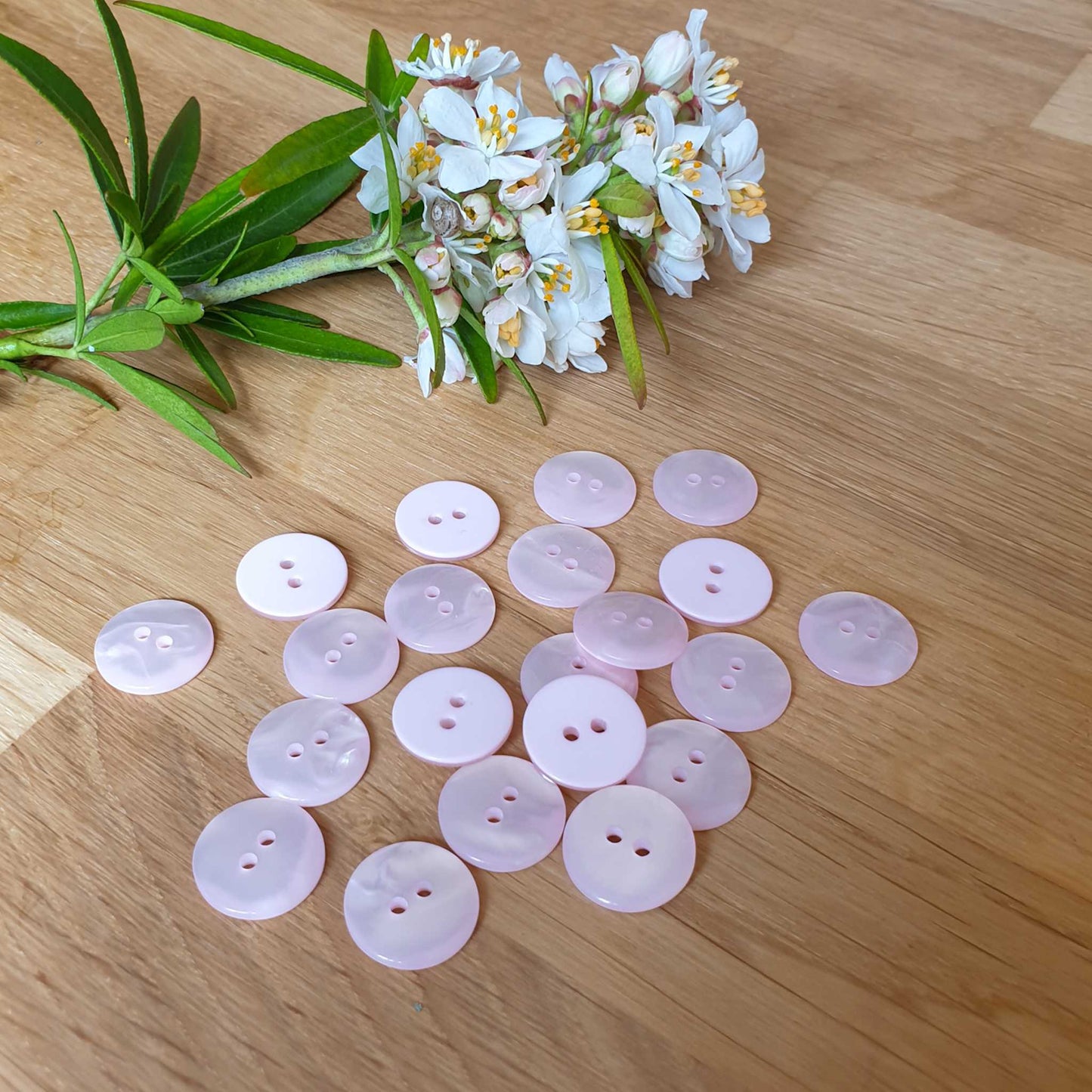Bouton Strokkur - Fleur de pêcher